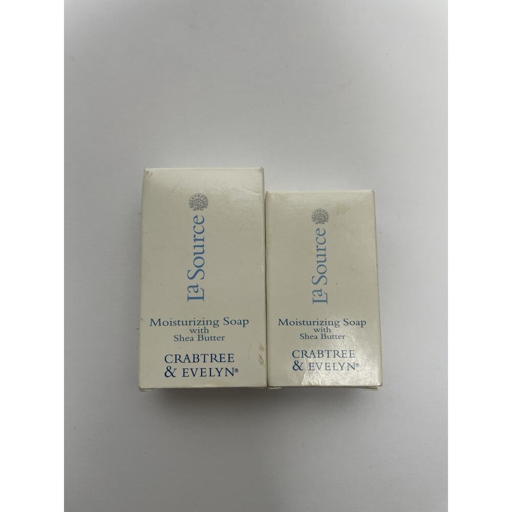 2 Crabtree & Evelyn La Source Moisturizing Soap w/ Shea Butter Travel Size